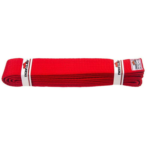 Tiger Claw 100% Cotton Martial Arts Uniform Belt Solid Color with Black Striped 